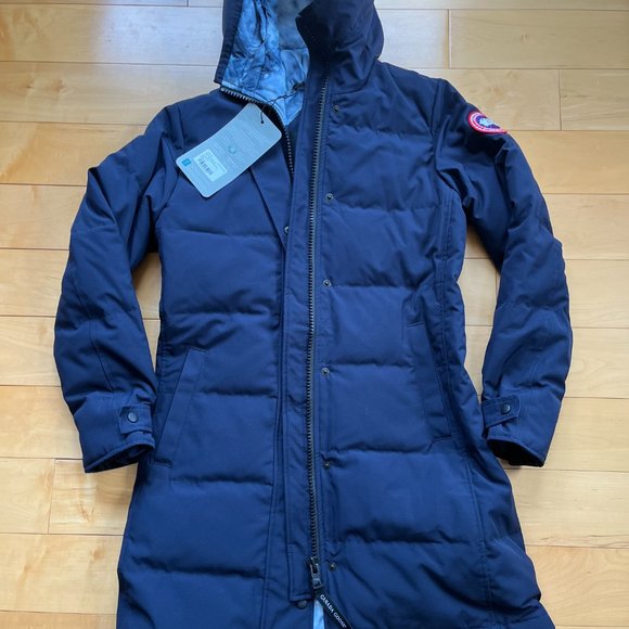 Canada Goose Women's Shelburne Parka in Atlantic Navy Size M - Picture 2 of 3